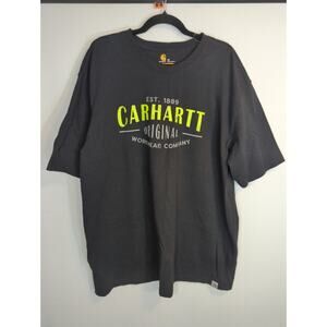 Carhartt Black Graphic Short Sleeve Cotton Crew Neck Tee Mens Size XL Casual